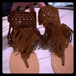 Fringe women Sandals SIZE 37